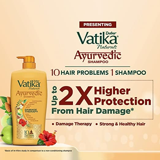 Dabur Vatika Ayurvedic Shampoo - 640 ml