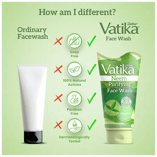 Dabur Vatika Neem Face Wash - 150 ml