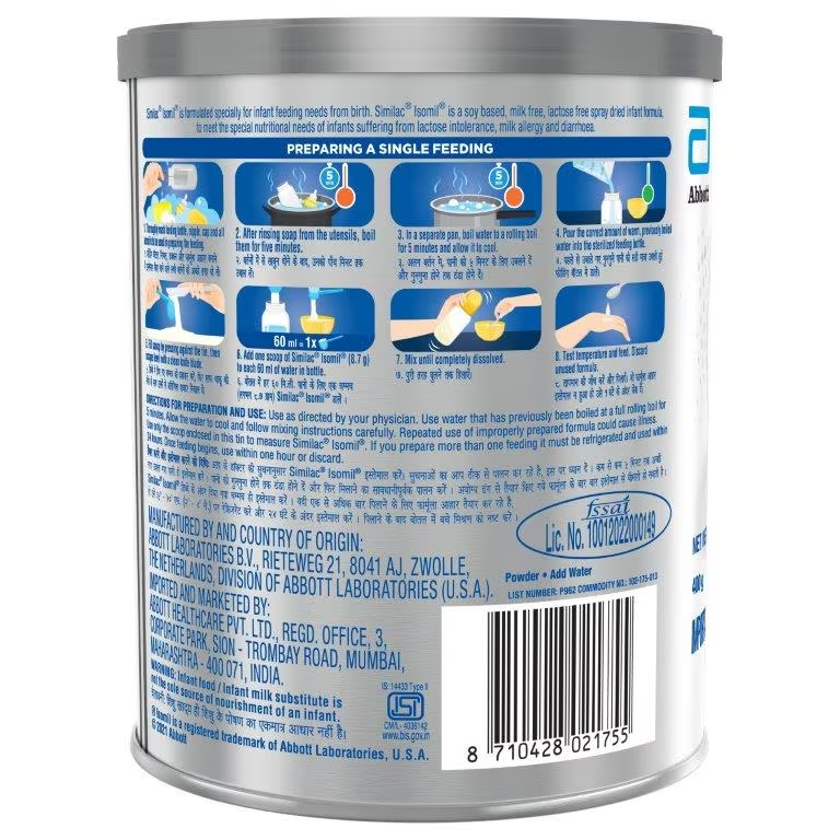 Similac Isomil Soy Infant Formula, Up to 24 Months - 400 gm