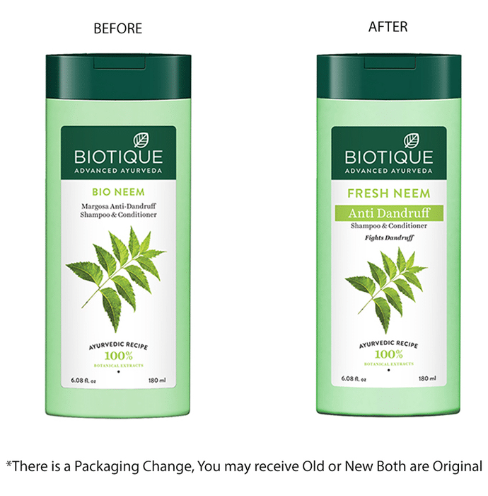 Biotique Bio/Fresh Neem Anti Dandruff Shampoo & Conditioner - 120 ml