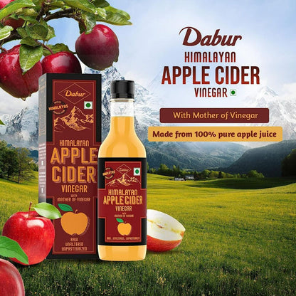 Dabur Himalayan Organic Apple Cider Vinegar with Mother Of Vinegar - 500 ml