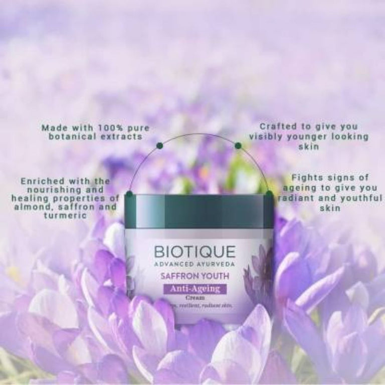 Biotique Saffron Youth Anti-Ageing Cream - 100 gm