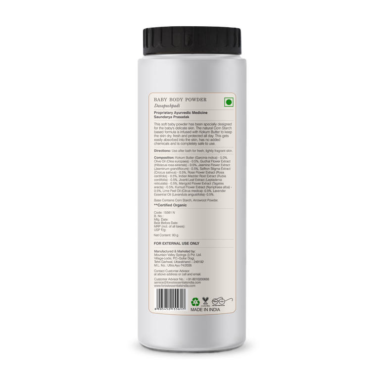Forest Essentials Baby Body Powder Dasapushpadi - 90 gm
