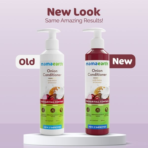 Mamaearth Onion Shampoo & Onion Conditioner For Hair Fall Control - (250 ml + 250 ml) Combo