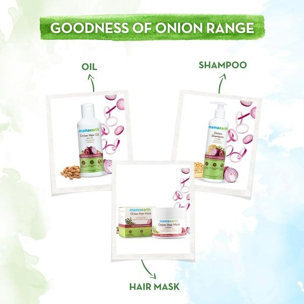Mamaearth Onion Shampoo & Onion Conditioner For Hair Fall Control - (250 ml + 250 ml) Combo