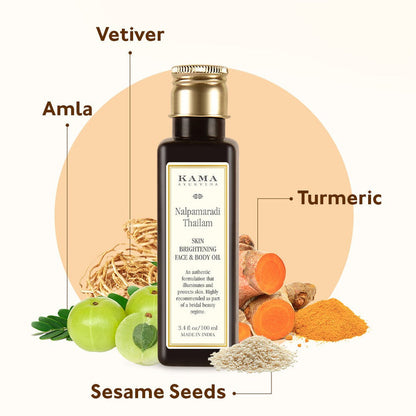 Kama Ayurveda Nalpamaradi Thailam Skin Brightening Treatment - 100 ml