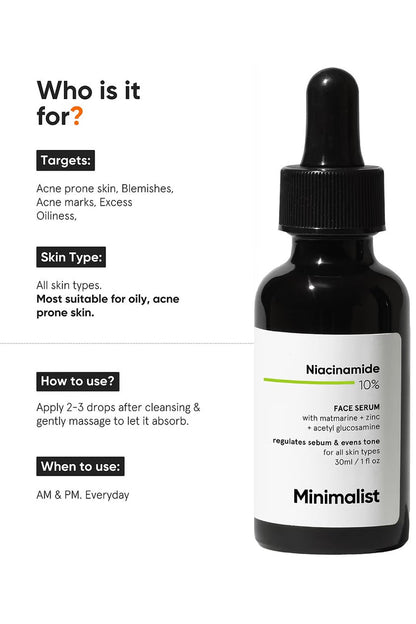 Minimalist 10% Niacinamide Face Serum - 30 ml