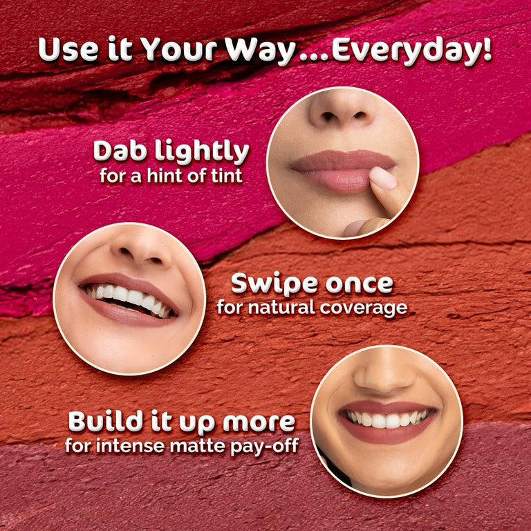 Mamaearth Moisture Matte Long Stay Lipstick-Bubblegum Nude - 2 gm
