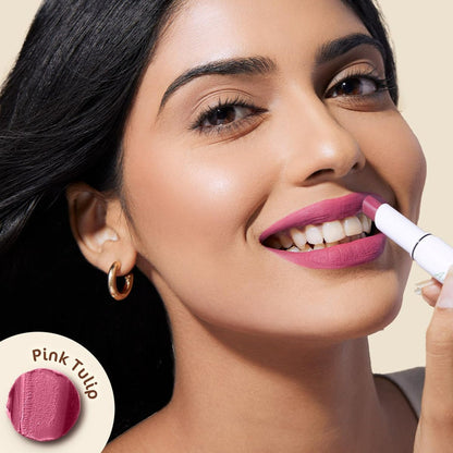Mamaearth Moisture Matte Long Stay Lipstick-Pink Tulip - 0.7 gm