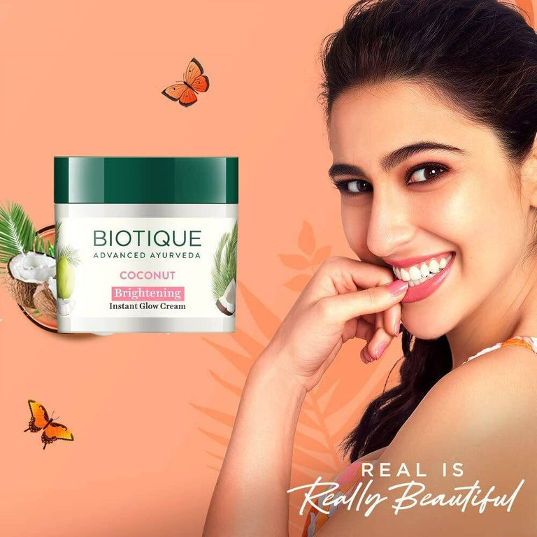 Biotique Advanced Ayurveda Bio Coconut Whitening & Brightening Cream - 50 gm