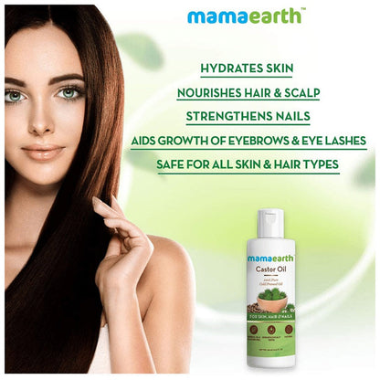 Mamaearth Castor Oil For Skin , Hair and Nails - 150 ml