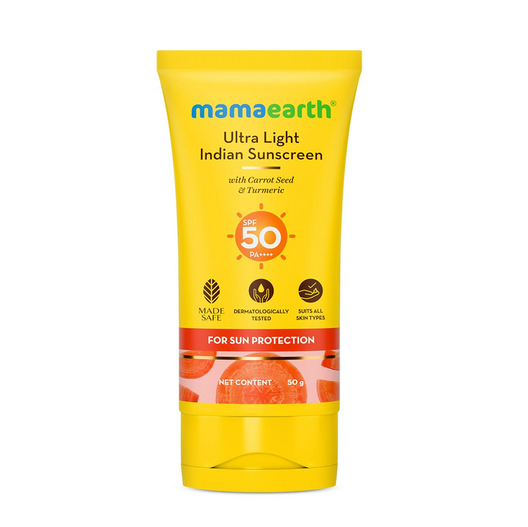 Mamaearth Ultra Light Indian Sunscreen For Sun Protection - 50ml