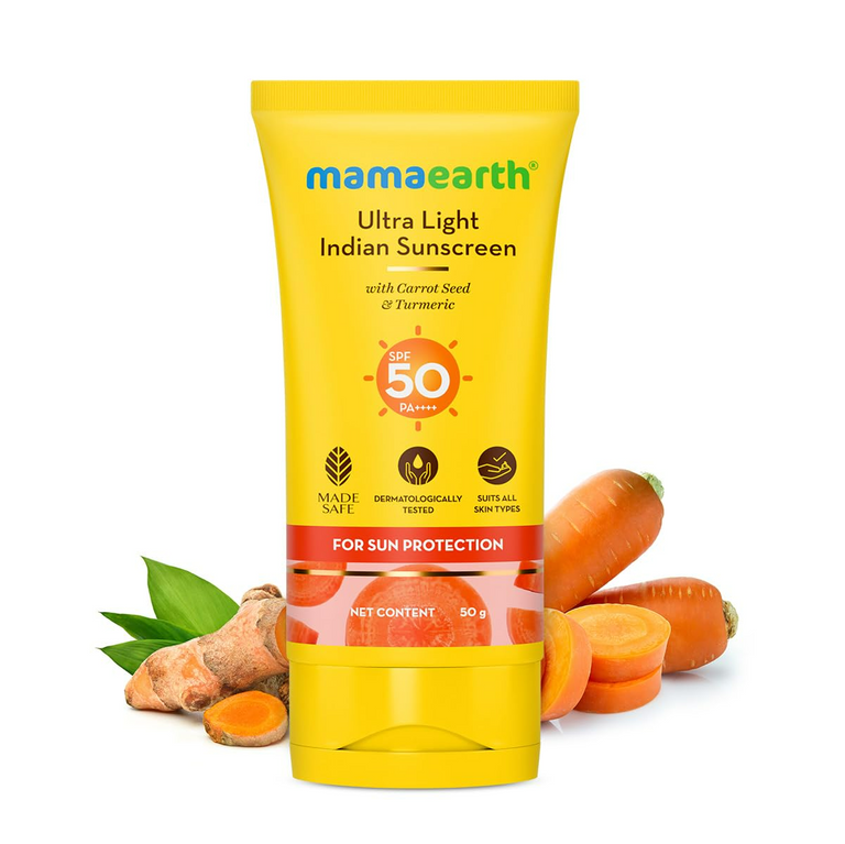 Mamaearth Ultra Light Indian Sunscreen For Sun Protection - 50ml