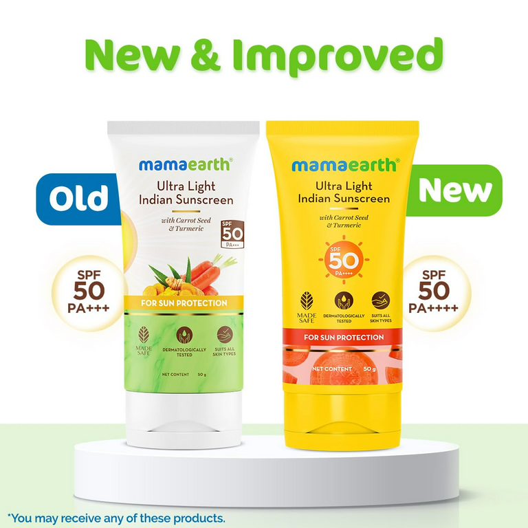 Mamaearth Ultra Light Indian Sunscreen For Sun Protection - 50ml