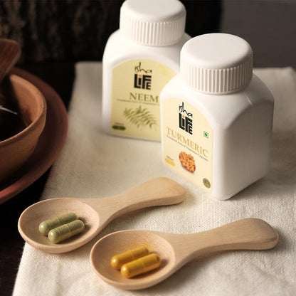 Isha Life Neem and Turmeric Capsules - 100 caps - Pack of 1
