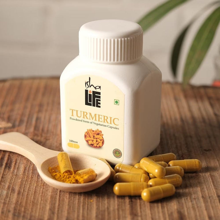Isha Life Neem and Turmeric Capsules - 100 caps - Pack of 1
