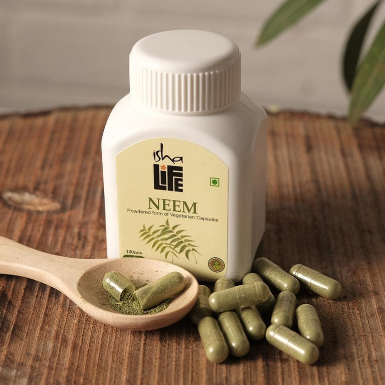 Isha Life Neem and Turmeric Capsules - 100 caps - Pack of 1