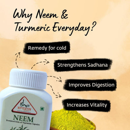 Isha Life Neem and Turmeric Capsules - 100 caps - Pack of 1
