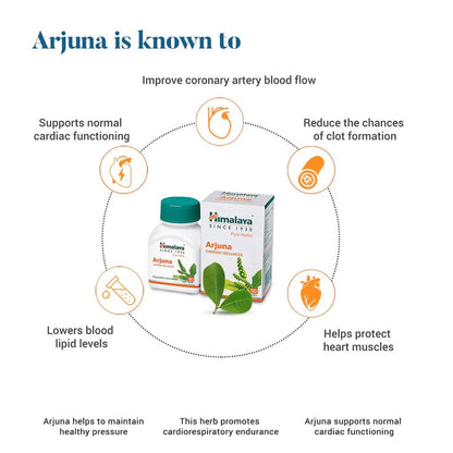 Himalaya Herbals Arjuna Tablets - Pack of 1 - 60 tabs
