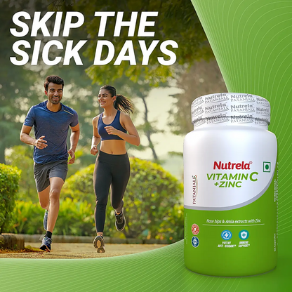 Patanjali Nutrela Natural Vitamin C Plus Zinc Tablets - 60 tabs