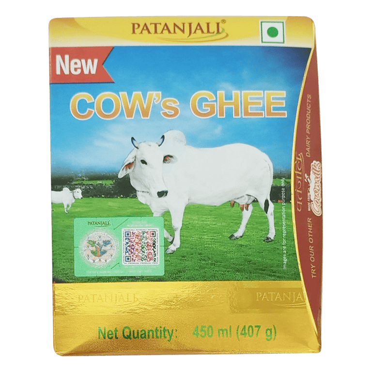 Patanjali Cow's Ghee | Desi Ghee, Aiding Digestion, and Boosting Energy - 200 ml - Pack of 1