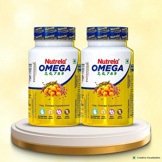 Patanjali Nutrela Organic Omega 3, 6, 7, 9 Capsules - 60 Caps