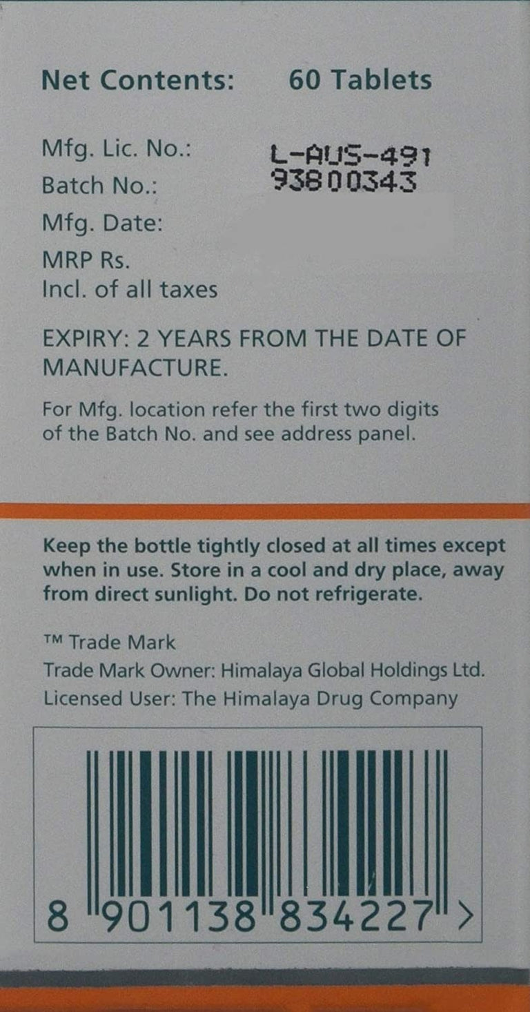 Himalaya Pure Herbs Tvak Tablets - 60 tabs - Pack of 1