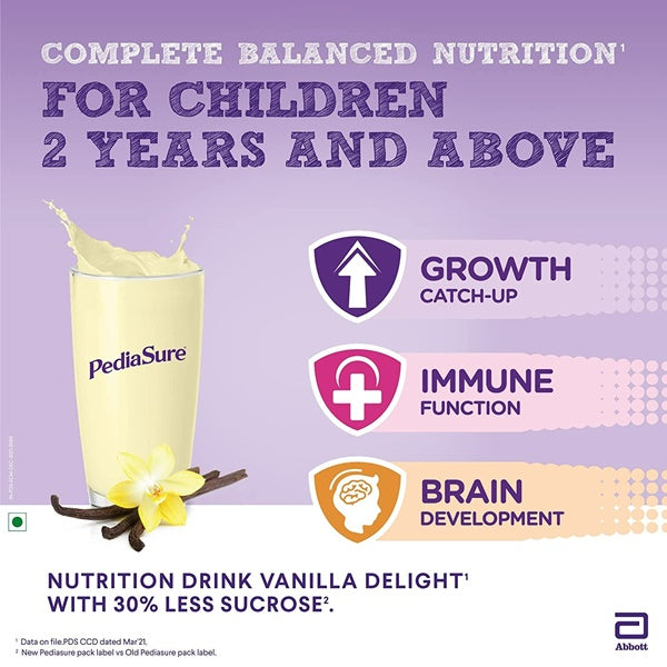 PediaSure Health and Nutrition Drink Powder for Kids Growth (Vanilla) - 375 gm