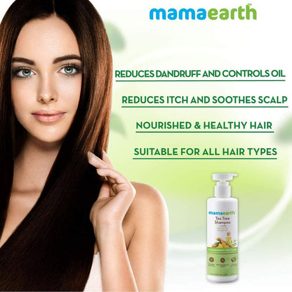 Mamaearth Tea Tree Anti Dandruff Shampoo For Dandruff Free Hair - 250 ml