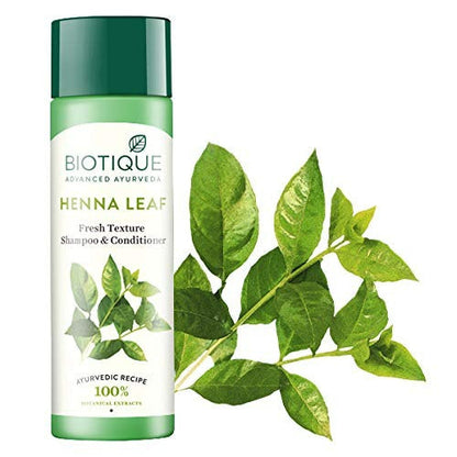 Biotique Bio Henna Leaf Fresh Texture Shampoo and Conditioner - 120 ml