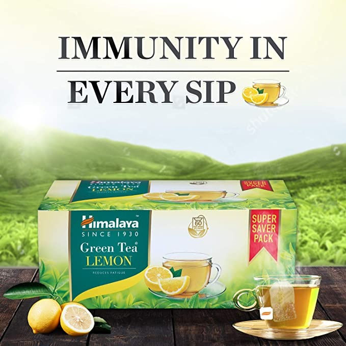 Himalaya Green Tea Lemon - 60 Teabags
