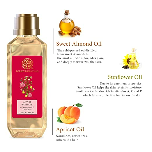 Forest Essentials After Bath Oil Iced Pomegranate & Kerala Lime - 50 ml
