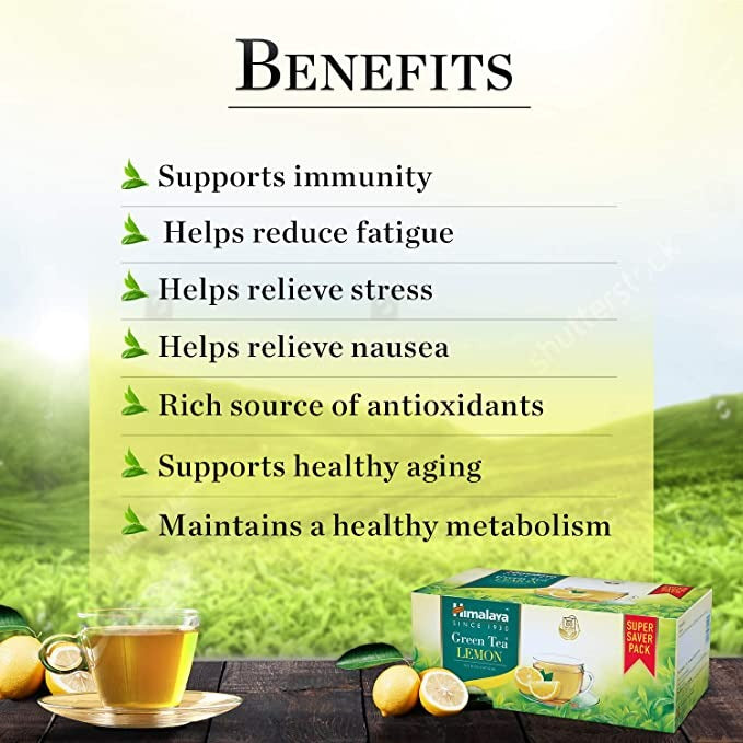 Himalaya Green Tea Lemon - 60 Teabags