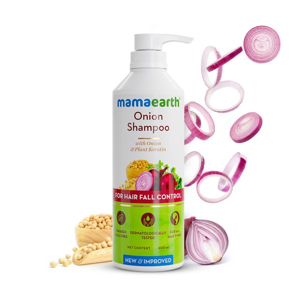 Mamaearth Onion Shampoo For Hair Fall Care - 180 ml - Pack of 1