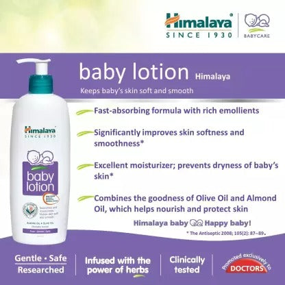 Himalaya Herbals Baby Lotion For Nourishes & Moisturizes - 100 ml
