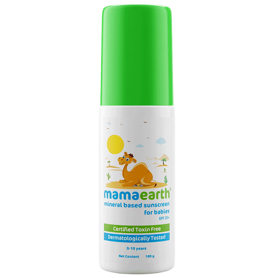 Mamaearth Mineral Based Baby Sunscreen For Protects from UV Rays & Deeply Nourishing & Soothing - 100 ml