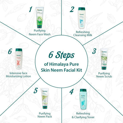Himalaya Pure Skin Neem Facial Kit with Face Massager