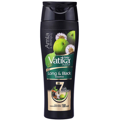 Dabur Vatika Long & Black Shampoo - 180 ml