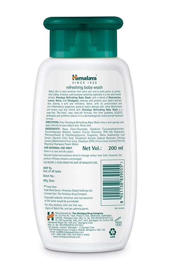 Himalaya Herbals - Refreshing Baby Wash - 100 ml