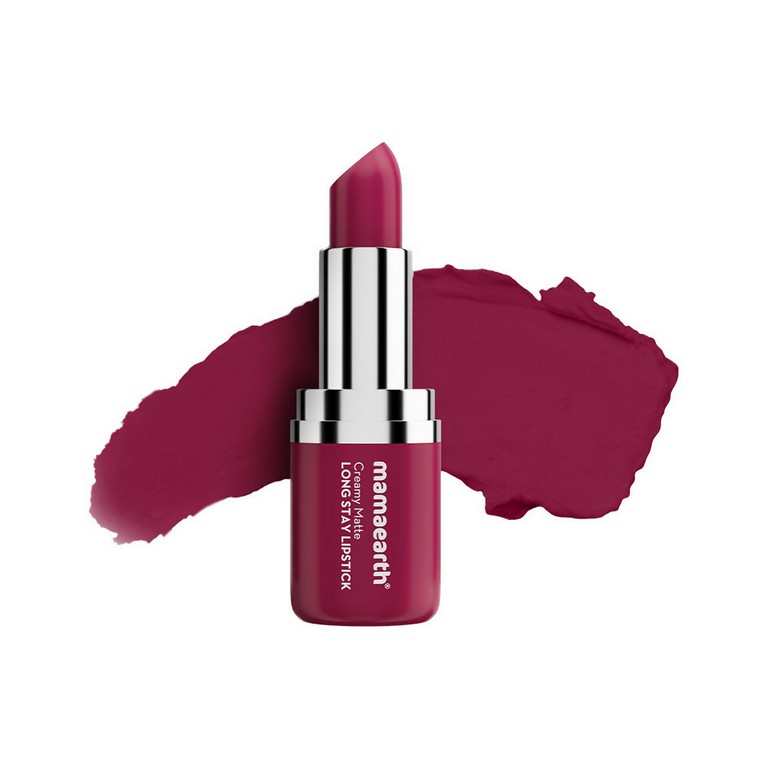 Mamaearth Creamy Matte Long Stay Lipstick - Cranberry Crush - 4.2 gm