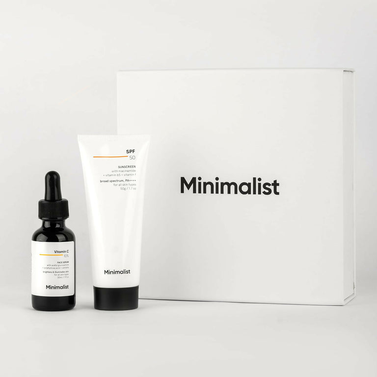 Minimalist Brightening & SPF Skincare Gift Set - kit