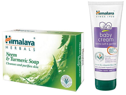 Himalaya Herbals Neem And Turmeric Soap And Himalaya Baby Cream - Combo Pack - 700 gm