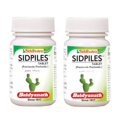 Baidyanath Sidpiles Tablets - Pack of 2 - 50 Tabs