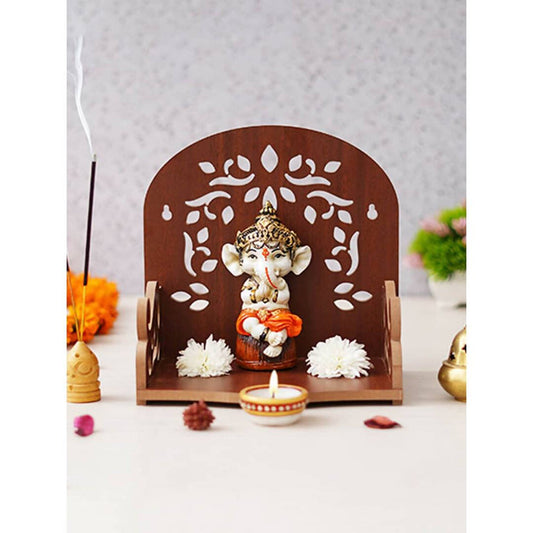 eCraftIndia Brown Design Wooden Temple
