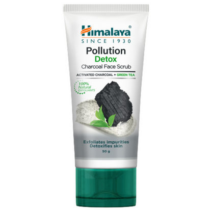 Himalaya Herbals Pollution Detox Charcoal Face Scrub - 50 gm