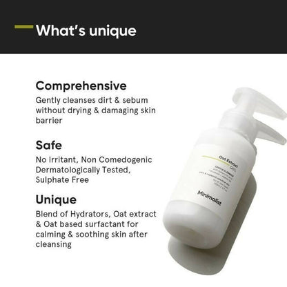 Minimalist Oat Extract 06% Gentle Cleanser - 120 ml