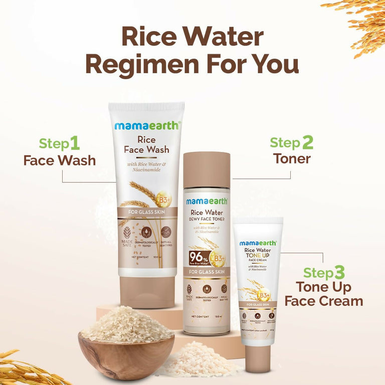 Mamaearth Rice Water Tone Up Face Cream with Rice Water & Niacinamide for Glass Skin - 50 gm