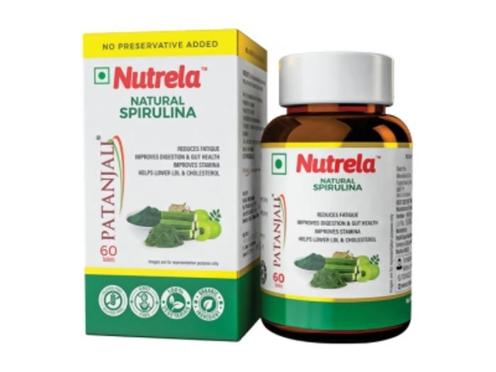 Patanjali Nutrela Natural Spirulina - 60 Tabs