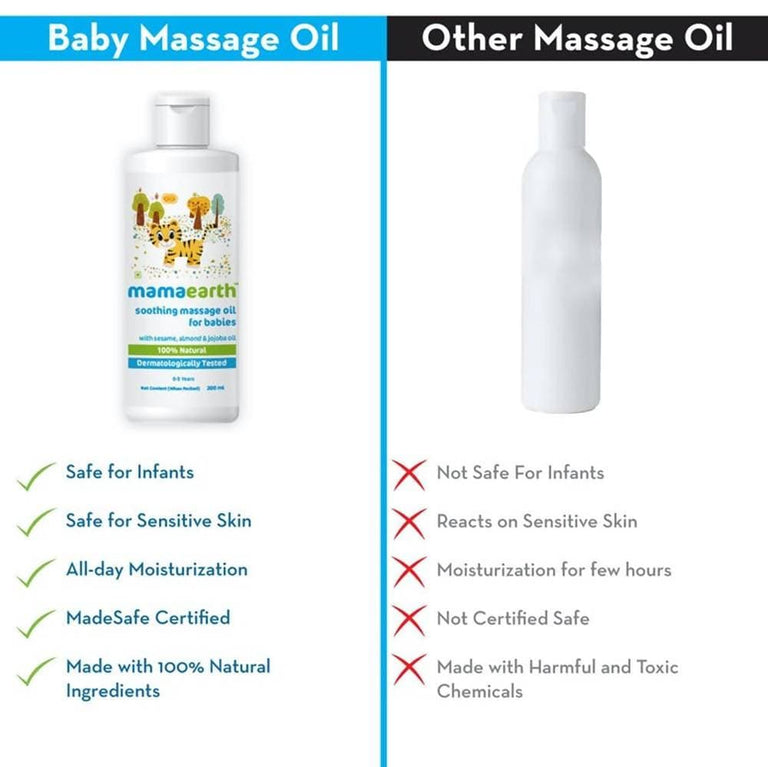 Mamaearth Soothing Massage Oil For Babies With Sesame, Almond & Jojoba Oil - 100 ml