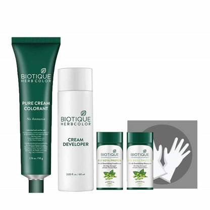 Biotique Bio Herbcolor 1N Natural Black Conditioning Color - Combo